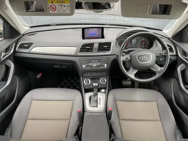 アウディ Ｑ３ 2．0 TFSI クワトロ 170PS 青森県 2014(平26)年 2.9万km 紺 /4WD/ターボ/純正HDDナビ/　(フルセグTV/DVD/Bt)/純正バックカメラ/社外前後ドラレコ/横滑り防止機能/アイドリングストップ/プッシュスタートシステム/前後バンパーソナー/前後フォグランプ/オートライトHID/シルバールーフレール/ヘットライトウオッシャー/ミラーヒーター/革巻きステア/ノブ/電格調整ミラー/ビルトインETC/W/サイドエアバッグ/ABS/スマートキー