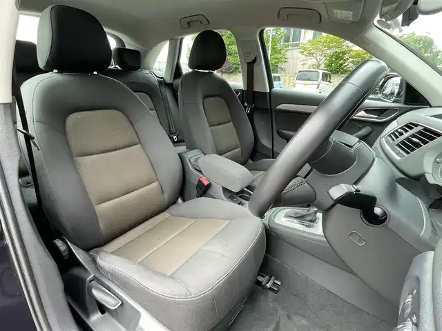 アウディ Ｑ３ 2．0 TFSI クワトロ 170PS 青森県 2014(平26)年 2.9万km 紺 /4WD/ターボ/純正HDDナビ/　(フルセグTV/DVD/Bt)/純正バックカメラ/社外前後ドラレコ/横滑り防止機能/アイドリングストップ/プッシュスタートシステム/前後バンパーソナー/前後フォグランプ/オートライトHID/シルバールーフレール/ヘットライトウオッシャー/ミラーヒーター/革巻きステア/ノブ/電格調整ミラー/ビルトインETC/W/サイドエアバッグ/ABS/スマートキー