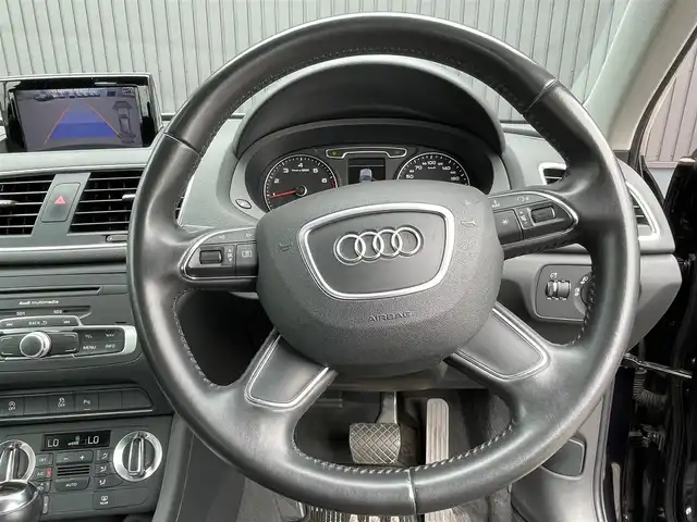 アウディ Ｑ３ 2．0 TFSI クワトロ 170PS 青森県 2014(平26)年 2.9万km 紺 /4WD/ターボ/純正HDDナビ/　(フルセグTV/DVD/Bt)/純正バックカメラ/社外前後ドラレコ/横滑り防止機能/アイドリングストップ/プッシュスタートシステム/前後バンパーソナー/前後フォグランプ/オートライトHID/シルバールーフレール/ヘットライトウオッシャー/ミラーヒーター/革巻きステア/ノブ/電格調整ミラー/ビルトインETC/W/サイドエアバッグ/ABS/スマートキー
