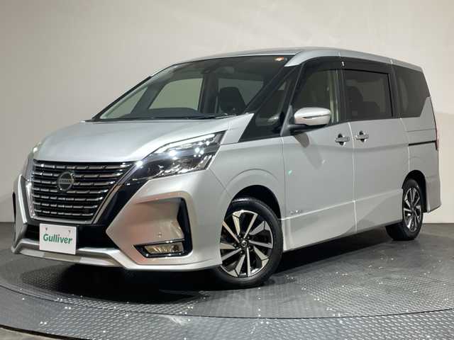 日産 セレナ ハイウェイスター V 愛媛県 2021(令3)年 3.7万km ブリリアントシルバー 純正10インチナビ/Bluetooth/フルセグ/USB/バックカメラ/プロパイロット/フリップダウンモニター/両側電動スライドドア/衝突被害軽減ブレーキ/レーンキープアシスト/前後コーナーセンサー/ブラインドスポットモニター/LEDヘッドライト/オートライト/ウォークスルー/プッシュスタート/電動格納ミラー/保証書
