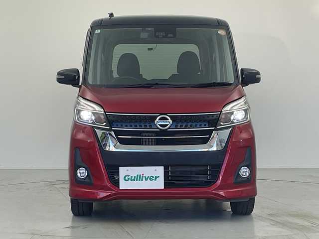 日産 デイズ ルークス ハイウェイスター Gターボ 愛知県 2017(平29)年 2.6万km スパークリングレッド/ブラック 禁煙車/純正メモリナビ・フルセグTV/アラウンドビューモニター/両側パワースライドドア/クルーズコントロール/LEDヘッドライト/衝突被害軽減ブレーキ/ETC/スマートキー/後席ロールサンシェード/リアシーリングファン/純正15インチAW