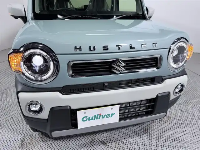 スズキ ハスラー HYBRID X 大阪府 2025(令7)年 0.1千km オフブルーメタリック/ソフトベージュメタリック 登録済未使用車　純正大型ナビ　全方位カメラ　バックカメラ　フルセグテレビ　CD/DVD再生　Bluetooth接続　シートヒーター　レーダークルーズコントロール　衝突被害軽減システム　クリアランスソナー　レーンキープアシスト　ＬＥＤヘッドライト　スマートキー　純正アルミホイール　プッシュスタート　スズキセーフティサポート