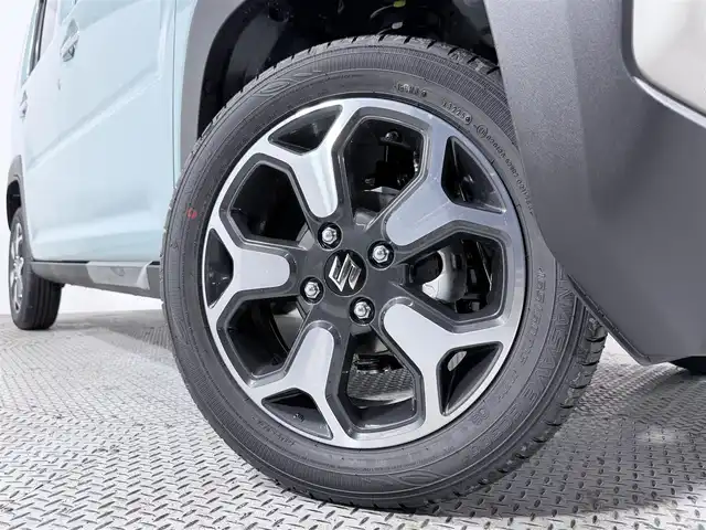 スズキ ハスラー HYBRID X 大阪府 2025(令7)年 0.1千km オフブルーメタリック/ソフトベージュメタリック 登録済未使用車　純正大型ナビ　全方位カメラ　バックカメラ　フルセグテレビ　CD/DVD再生　Bluetooth接続　シートヒーター　レーダークルーズコントロール　衝突被害軽減システム　クリアランスソナー　レーンキープアシスト　ＬＥＤヘッドライト　スマートキー　純正アルミホイール　プッシュスタート　スズキセーフティサポート