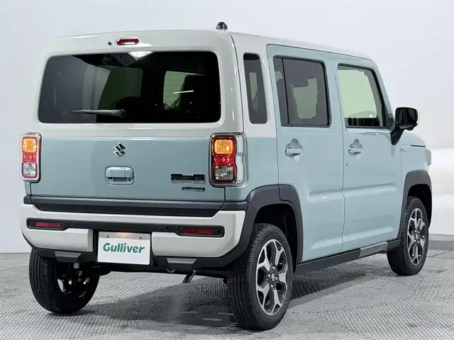 スズキ ハスラー HYBRID X 大阪府 2025(令7)年 0.1千km オフブルーメタリック/ソフトベージュメタリック 登録済未使用車　純正大型ナビ　全方位カメラ　バックカメラ　フルセグテレビ　CD/DVD再生　Bluetooth接続　シートヒーター　レーダークルーズコントロール　衝突被害軽減システム　クリアランスソナー　レーンキープアシスト　ＬＥＤヘッドライト　スマートキー　純正アルミホイール　プッシュスタート　スズキセーフティサポート