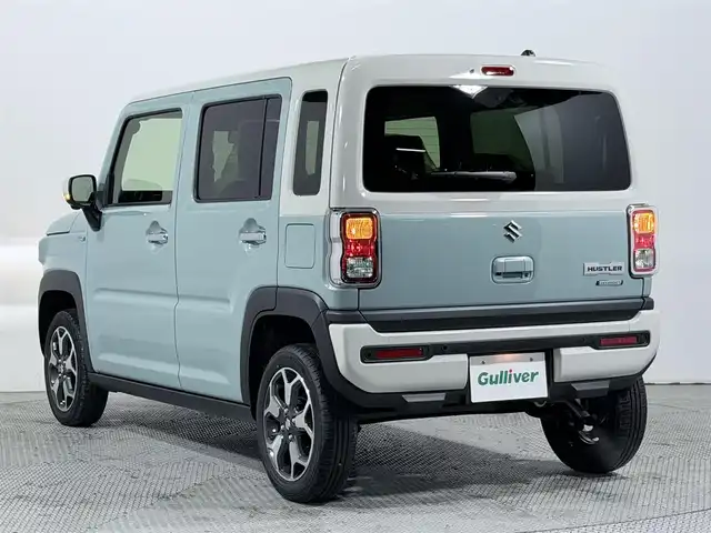 スズキ ハスラー HYBRID X 大阪府 2025(令7)年 0.1千km オフブルーメタリック/ソフトベージュメタリック 登録済未使用車　純正大型ナビ　全方位カメラ　バックカメラ　フルセグテレビ　CD/DVD再生　Bluetooth接続　シートヒーター　レーダークルーズコントロール　衝突被害軽減システム　クリアランスソナー　レーンキープアシスト　ＬＥＤヘッドライト　スマートキー　純正アルミホイール　プッシュスタート　スズキセーフティサポート