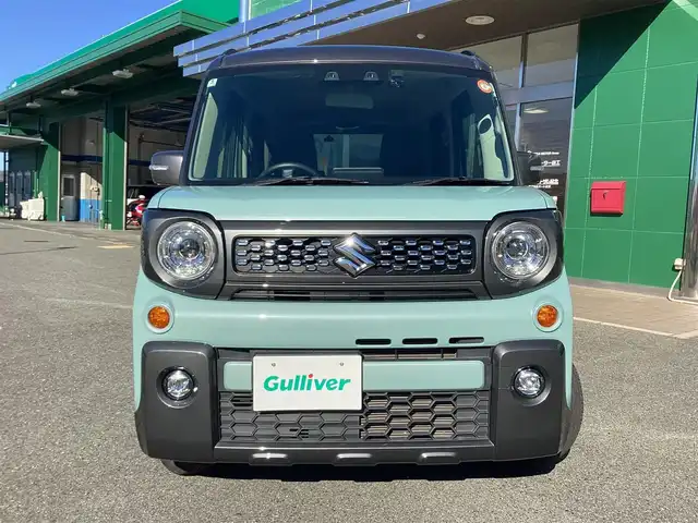 スズキ スペーシア ギア HYBRID XZ 奈良県 2022(令4)年 4.5万km オフブルーメタリック/ガンメタリック2トーンルーフ 純正８インチメモリーナビ(フルセグ・DVD・BT)/クルーズコントロール/プッシュスタート/ビルトインETC/スマートキー２個/シートヒーター/両側パワースライドドア/純正１４インチアルミ