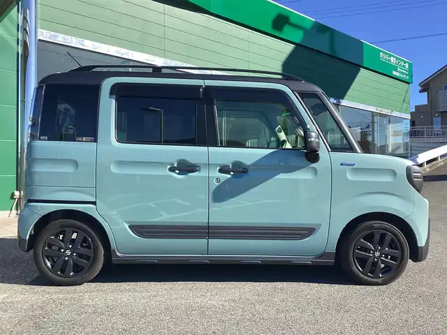 スズキ スペーシア ギア HYBRID XZ 奈良県 2022(令4)年 4.5万km オフブルーメタリック/ガンメタリック2トーンルーフ 純正８インチメモリーナビ(フルセグ・DVD・BT)/クルーズコントロール/プッシュスタート/ビルトインETC/スマートキー２個/シートヒーター/両側パワースライドドア/純正１４インチアルミ