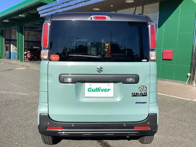 スズキ スペーシア ギア HYBRID XZ 奈良県 2022(令4)年 4.5万km オフブルーメタリック/ガンメタリック2トーンルーフ 純正８インチメモリーナビ(フルセグ・DVD・BT)/クルーズコントロール/プッシュスタート/ビルトインETC/スマートキー２個/シートヒーター/両側パワースライドドア/純正１４インチアルミ