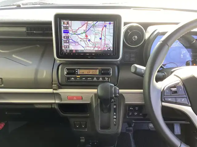 スズキ スペーシア ギア HYBRID XZ 奈良県 2022(令4)年 4.5万km オフブルーメタリック/ガンメタリック2トーンルーフ 純正８インチメモリーナビ(フルセグ・DVD・BT)/クルーズコントロール/プッシュスタート/ビルトインETC/スマートキー２個/シートヒーター/両側パワースライドドア/純正１４インチアルミ