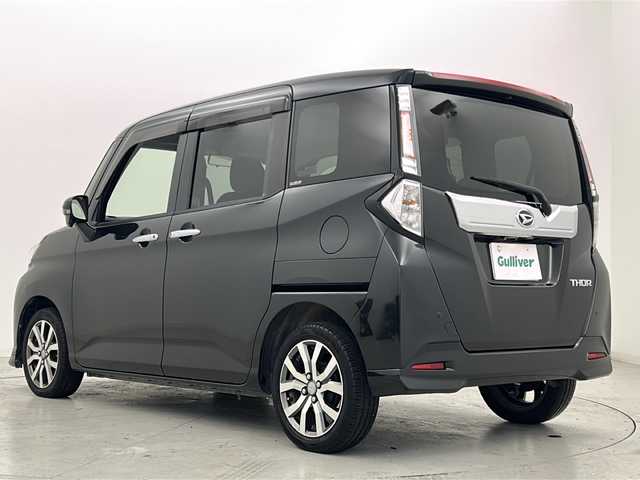 ダイハツ トール カスタムG ターボ SAⅡ 宮城県 2017(平29)年 6.8万km ブラックマイカメタリック 禁煙車/スマートアシスト/・衝突回避支援ブレーキ機能/・車線逸脱警報機能/両側パワースライドドア/クルーズコントロール/純正7インチSDナビ/（地図SDカードなし）/フルセグTV/バックカメラ/LEDヘッドライト/LEDフォグランプ/LEDデイライト/プッシュスタート/スマートキー×2/ステアリングスイッチ/ビルトインETC/純正15インチアルミホイール/純正フロアマット/ロールサンシェード/アイドリングストップ/横滑り防止装置