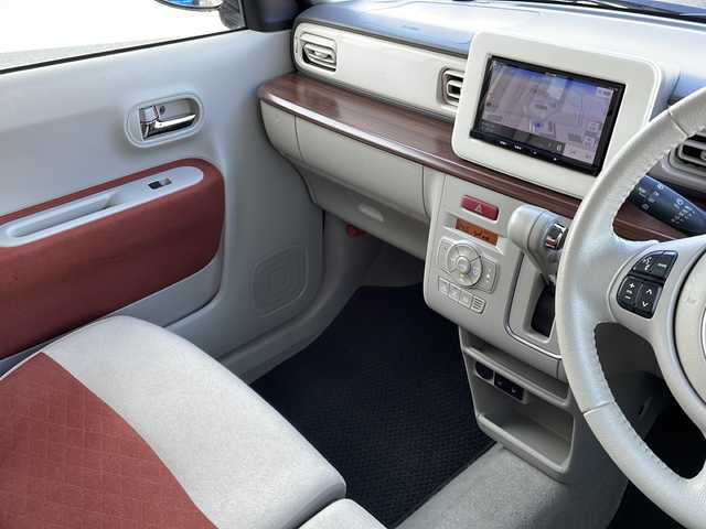 スズキ ラパン S セレクション 山口県 2018(平30)年 6.9万km サニーイエローM 社外ナビ【AVN-R8】/フルセグテレビ/Bluetooth/バックカメラ/シートヒーター【運転席・助手席】/ETC/純正フロアマット/純正LEDヘッドライト/ベンチシート/スマートキー/プッシュスタート/エアバッグ（運転席・助手席）/衝突被害軽減システム