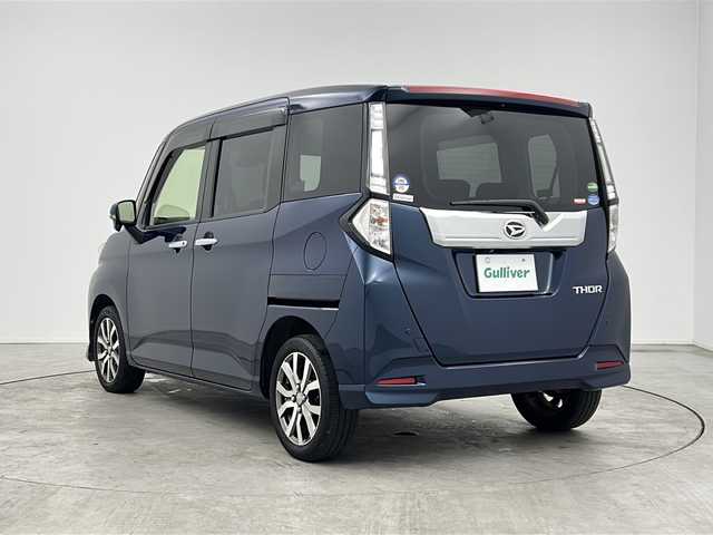 ダイハツ トール カスタムG ターボ SAⅡ 三重県 2017(平29)年 6.7万km レーザーブルークリスタルシャイン 禁煙車　/純正ナビ　/CD/DVD/BT/フルセグＴＶ　/両側パワースライドドア　/バックカメラ　/ＥＴＣ　/ステアリングリモコン　/クルーズコントロール　/アイドリングストップ　/プッシュスタート　/フォグライト　/ＬＥＤライト/スマートキー/スペアキー有り
