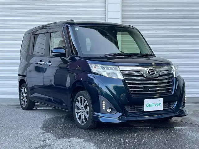 ダイハツ トール カスタムG ターボ SAⅡ 高知県 2017(平29)年 6.7万km レーザーブルークリスタルシャイン 純正ナビ/　Bluetooth/フルセグ/　CD/DVD/AM/FM/バックカメラ/両側パワースライドドア/ETC/アイドリングストップ/プッシュスタート/スマートキー/LEDヘッドライト/コーナーセンサー/純正15インチアルミホイール/純正フロアマット/オートライト/衝突被害軽減システム/盗難防止装置