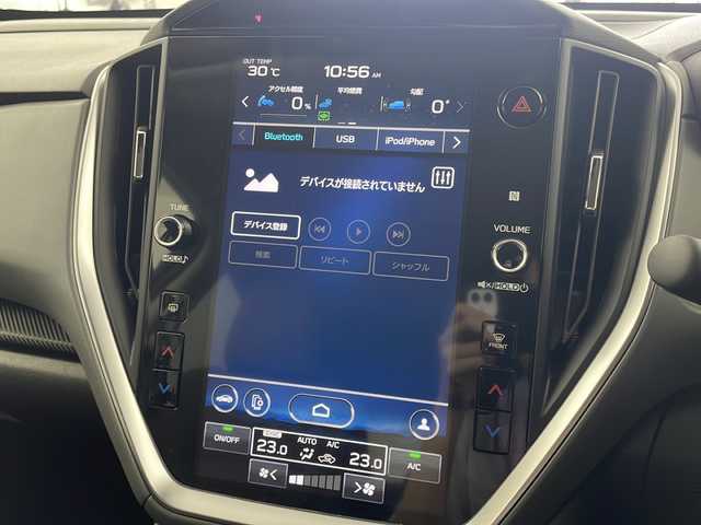 スバル クロストレック ツーリング 岐阜県 2022(令4)年 2.1万km クリスタルブラックシリカ 純正11.6インチディスプレイオーディオ/Bluetooth/フルセグTV/AppleCarPlay/AndroidAuto/USB/プリクラッシュブレーキ/エマージェンシーレーンキープ/バックカメラ/コーナーセンサー/ドライブレコーダー前方/ETC/革巻きステアリング/ステアリングスイッチ/パドルシフト/スマートキー/プッシュスタート/オートLEDヘッドライト/ビークルダイナミクスコントロール（横滑り防止）