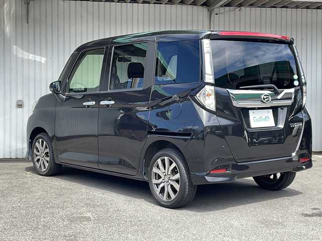 ダイハツ トール カスタムG ターボ SAⅡ 長野県 2017(平29)年 4.3万km ブラックマイカメタリック ターボ/純正９インチナビフルセグTV/全周囲カメラ/ETC/両側パワースライドドア/アルパインフリップダウンモニター/コーナーセンサー /クルーズコントロール/純正１５インチアルミ/保証書・取説/スペアキー