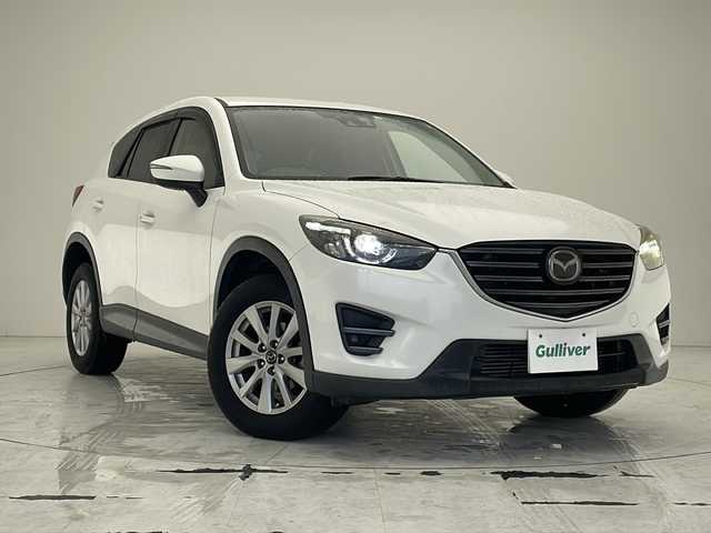 マツダ ＣＸ－５ XD Lパッケージ 沖縄県 2015(平27)年 8.1万km クリスタルホワイトパールマイカ ワンオーナー　/純正ナビ　　/　(フルセグＴＶ　Ｂｌｕｅｔｏｏｔｈ　CD　DVD)/バックカメラ　/ETC　/シートヒーター/レザーシート　/パワーシート/レーダークルーズコントロール　/プッシュスタート　/スマートキー　/純正１７インチアルミホイール/クリアランスソナー/純正フロアマット/ＬＥＤヘッドライト/オートライト/スマートキー/スペアキー/プッシュスタート