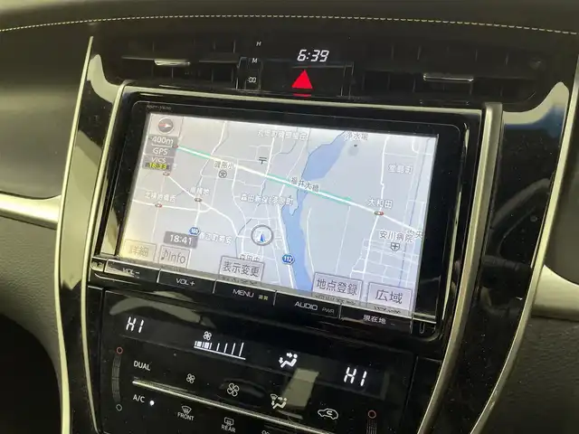 トヨタ ハリアー エレガンス 福井県 2014(平26)年 12.6万km ホワイトパールクリスタルシャイン トヨタ純正９インチナビ　型式：ＮＳＺＴ－Ｙ６２Ｇ/（ＦＭ／ＡＭ／ＢＴ／ＣＤ／ＤＶＤ）/バックカメラ/スペアキー１本　/社外ＥＴＣ　/純正フロアマット　/合皮シート　/電動シート /純正17インチアルミホイール