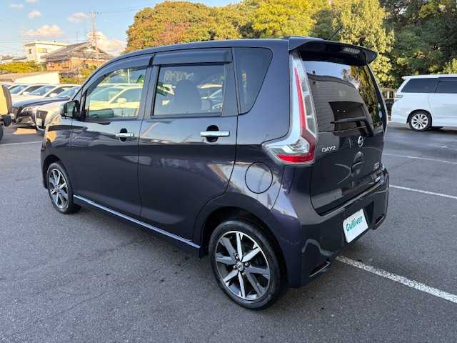 日産 デイズ ハイウェイスターG ターボ 大阪府 2018(平30)年 3.6万km プレミアムパープルP 純正ナビ/アラウンドビューモニター/エマージェンシーブレーキ/クルーズコントロール/車線逸脱警報/純正ドライブレコーダー/ビルトインETC/純正アルミホイール/LEDヘッドライト/プッシュスタート/スマートキー×2