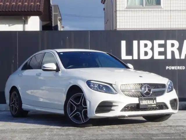 メルセデス・ベンツ Ｃ２００ 4マチック AVG AMGライン 岩手県 2019(平31)年 6万km ダイヤモンドホワイト アクティブブレーキアシスト/レーンチェンジアシスト/ブラインドスポット/アテンションアシスト/純正HDDナビ/フルセグTV/バックカメラ/DSRC/黒革シート/パワーシート/シートヒーター/エアサス/マルチビームLED