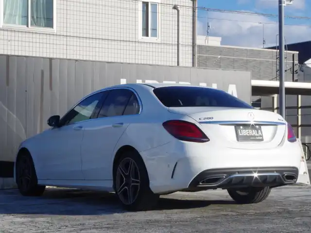 メルセデス・ベンツ Ｃ２００ 4マチック AVG AMGライン 岩手県 2019(平31)年 6万km ダイヤモンドホワイト アクティブブレーキアシスト/レーンチェンジアシスト/ブラインドスポット/アテンションアシスト/純正HDDナビ/フルセグTV/バックカメラ/DSRC/黒革シート/パワーシート/シートヒーター/エアサス/マルチビームLED