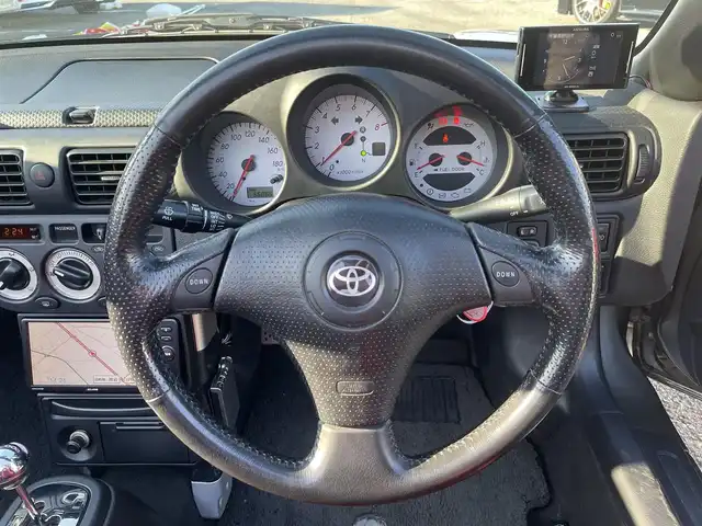 トヨタ ＭＲ－Ｓ S エディション 千葉県 2006(平18)年 5.7万km グレーマイカM シーケンシャル/BLITZ車高調/社外マフラー/社外17インチアルミホイール/社外SDナビ【AVN134MW】/社外ミラー型バックカメラ/キーレスキー/本革巻きステアリング/フォグランプ/ETC/新車時保証書＆取扱説明書