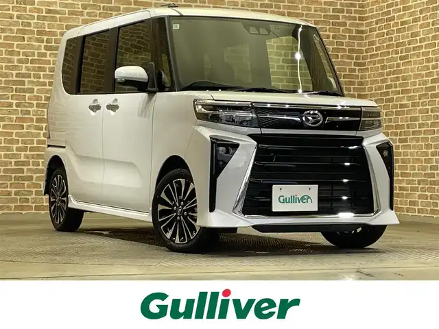 ダイハツ タント カスタム RS 岩手県 2024(令6)年 1万km シャイニングホワイトパール ４WD/ターボ/両側パワースライドドア/ロールサンシェード/シートバックテーブル/スマートアシスト/衝突回避支援ブレーキ/ブレーキ制御付き誤発進抑制機能/車線逸脱抑制機能/アダプティブドライビングビーム/標識認識機能/先行車発進お知らせ機能/コーナーセンサー/横滑り防止装置/アイドリングストップ/オートブレーキホールド/前席シートヒーター/純正ナビ/フルセグTV/バックカメラ/ドライブレコーダー/ETC/LEDヘッドライト/LEDフォグライト/純正１５インチアルミホイール