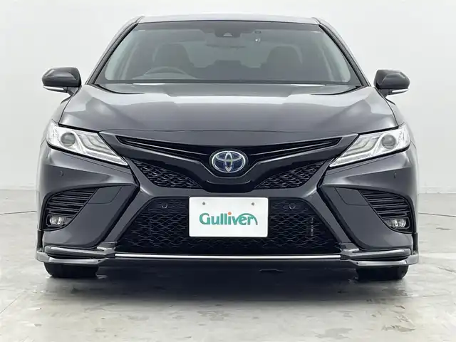 トヨタ カムリ WS 群馬県 2019(平31)年 4.6万km アティチュードブラックマイカ TRDフルエアロ/ブラインドスポットモニター/リヤクロストラフィックオートブレーキ/＝＝＝＝＝＝＝＝/純正8インチディスプレイナビ/・フルセグ/DVD/Blu-ray/CD/USB/・Bluetooth/AM/FM/Bluetooth/＝＝＝＝＝＝＝＝/ハーフレザーシート(運転席パワーシート)/パドルシフト/Toyota Safety Sense/・プリクラッシュセーフティ(歩行者検知機能付衝突回避支援タイプ/ミリ波レーダー＋単眼カメラ方式)/・レーンディパーチャーアラート/・オートマチックハイビーム/・レーダークルーズコントロール(全車速追従機能付)/インテリジェントクリアランスソナー/ETC2.0