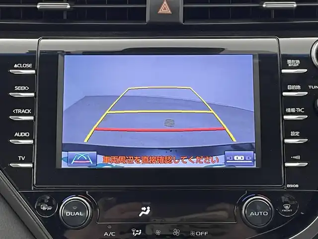 トヨタ カムリ WS 群馬県 2019(平31)年 4.6万km アティチュードブラックマイカ TRDフルエアロ/ブラインドスポットモニター/リヤクロストラフィックオートブレーキ/＝＝＝＝＝＝＝＝/純正8インチディスプレイナビ/・フルセグ/DVD/Blu-ray/CD/USB/・Bluetooth/AM/FM/Bluetooth/＝＝＝＝＝＝＝＝/ハーフレザーシート(運転席パワーシート)/パドルシフト/Toyota Safety Sense/・プリクラッシュセーフティ(歩行者検知機能付衝突回避支援タイプ/ミリ波レーダー＋単眼カメラ方式)/・レーンディパーチャーアラート/・オートマチックハイビーム/・レーダークルーズコントロール(全車速追従機能付)/インテリジェントクリアランスソナー/ETC2.0