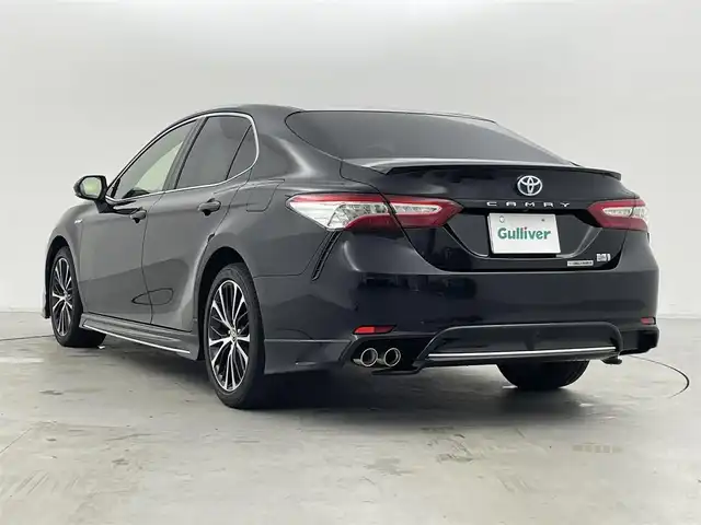 トヨタ カムリ WS 群馬県 2019(平31)年 4.6万km アティチュードブラックマイカ TRDフルエアロ/ブラインドスポットモニター/リヤクロストラフィックオートブレーキ/＝＝＝＝＝＝＝＝/純正8インチディスプレイナビ/・フルセグ/DVD/Blu-ray/CD/USB/・Bluetooth/AM/FM/Bluetooth/＝＝＝＝＝＝＝＝/ハーフレザーシート(運転席パワーシート)/パドルシフト/Toyota Safety Sense/・プリクラッシュセーフティ(歩行者検知機能付衝突回避支援タイプ/ミリ波レーダー＋単眼カメラ方式)/・レーンディパーチャーアラート/・オートマチックハイビーム/・レーダークルーズコントロール(全車速追従機能付)/インテリジェントクリアランスソナー/ETC2.0
