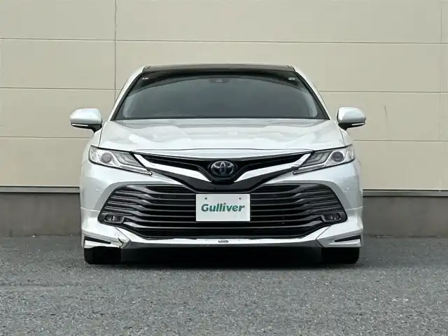 トヨタ カムリ G 茨城県 2019(令1)年 4.5万km プラチナホワイトパールマイカ モデリスタフルエアロ/メーカーOPナビ/　(AM/FM/BT)/JBLサウンド/フルセグ/バックカメラ/レーダークルーズコントロール/純正ドライブレコーダー/ビルドインETC2.0/サンルーフ/パワーシート/パワーバックドア/純正フロアマット/純正ドアバイザー/プッシュスタート/LEDヘッドライト/純正アルミホイール