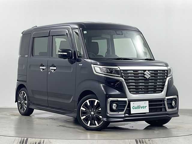 スズキ スペーシア カスタム HYBRID XS ターボ 埼玉県 2020(令2)年 4.2万km ブルーイッシュブラックパール3 全方位カメラ/両側パワースライドドア/運転席シートヒーター/社外ナビ/社外前後ドライブレコーダー/クルーズコントロール/サーキュレーター/プリクラッシュセーフティ/ヘッドアップディスプレイ/レーンキープアシスト/横滑り防止装置/衝突軽減ブレーキ/パドルシフト/LEDヘッドライト/社外フロアマット/純正アルミホイール