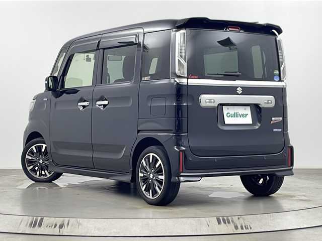 スズキ スペーシア カスタム HYBRID XS ターボ 埼玉県 2020(令2)年 4.2万km ブルーイッシュブラックパール3 全方位カメラ/両側パワースライドドア/運転席シートヒーター/社外ナビ/社外前後ドライブレコーダー/クルーズコントロール/サーキュレーター/プリクラッシュセーフティ/ヘッドアップディスプレイ/レーンキープアシスト/横滑り防止装置/衝突軽減ブレーキ/パドルシフト/LEDヘッドライト/社外フロアマット/純正アルミホイール