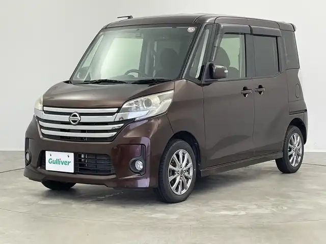 日産 デイズ ルークス ハイウェイスターX 新潟県 2014(平26)年 9.3万km モカブラウンP 純正ディーラーOPナビ/片側パワースライドドア/プッシュスタート/HIDヘッドライト/フルセグTV/ベンチシート/社外14インチAW
