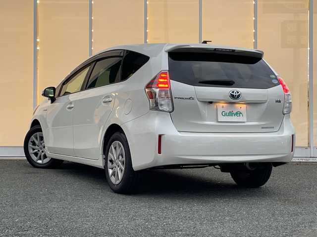トヨタ プリウス α S 福岡県 2015(平27)年 7万km ホワイトパールクリスタルシャイン 社外ECLIPSE７インチナビ/　（AM/FM/CD/DVD/SD/SDREC/BT/フルセグ/バック）/ミラー一体型ドライブレコーダー（前後）/ワンオーナー/コーナーセンサー（前）/ETC/純正ドアバイザー/電格ミラー/ステアリングリモコン/フォグランプ/プッシュスタート/純正マット/オートライト