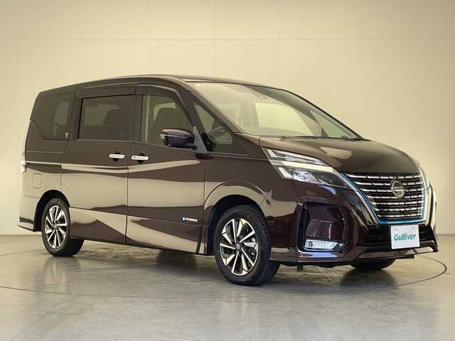 日産 セレナ e－パワー ハイウェイスター V 宮崎県 2020(令2)年 2.5万km インペリアルアンバーP 禁煙車/純正9型SDナビ(MM520D-L)/フルセグTV/CD/DVD/Bluetooth/アラウンドビューモニター/スマートキー　スペア1本/プロパイロット/エマージェンシーブレーキ/コーナーセンサー/ブラインドスポット/両側パワスラ/デジタルインナーミラー/USBポート/純正LEDオートライト/純正オートハイビーム/純正フロアマット/純正16インチアルミホイル/ステアリングスイッチ/プッシュスタート/ドラレコ前後/ETC