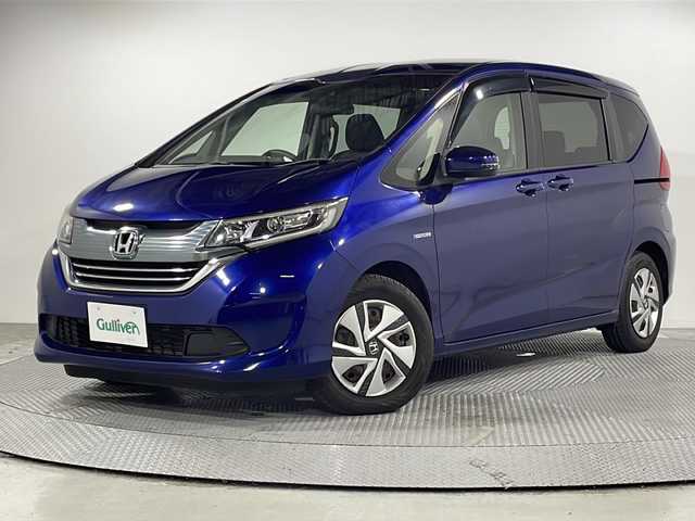 ホンダ フリード ハイブリット G ホンダセンシング 広島県 2016(平28)年 6.2万km コバルトブルーパール カロッツェリアナビ（フルセグTV/Bluetooth/DVD）/両側パワースライドドア/バックカメラ/ホンダセンシング/・衝突軽減ブレーキ/・レーンキープアシスト/・アダプティブクルーズコントロール/・誤発進抑制機能/LEDヘッドランプ/オートライト/ETC