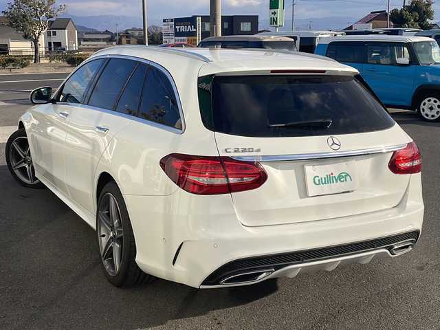 メルセデス・ベンツ Ｃ２２０ｄ ワゴン ローレウスエディション 香川県 2018(平30)年 3.1万km ポーラホワイト レザーシート/サンルーフ/ディスタンスパイロット/ステアリングパイロット/ブラインドスポットモニター/純正ナビ/バックカメラ/電動リアゲート/コーナーセンサー/シートヒーター/キーレスゴー