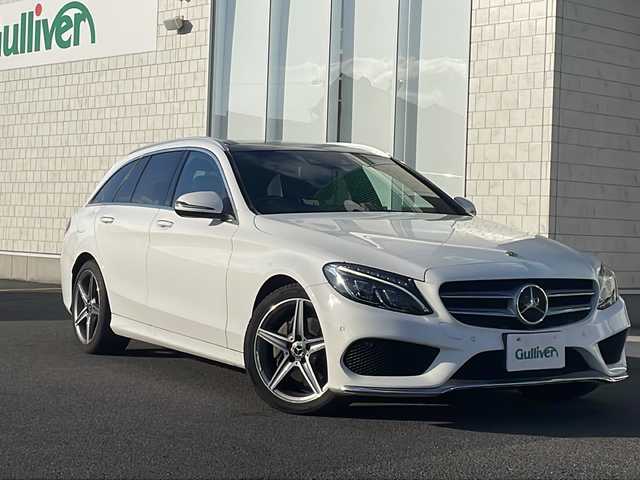 メルセデス・ベンツ Ｃ２２０ｄ ワゴン ローレウスエディション 香川県 2018(平30)年 3.1万km ポーラホワイト レザーシート/サンルーフ/ディスタンスパイロット/ステアリングパイロット/ブラインドスポットモニター/純正ナビ/バックカメラ/電動リアゲート/コーナーセンサー/シートヒーター/キーレスゴー