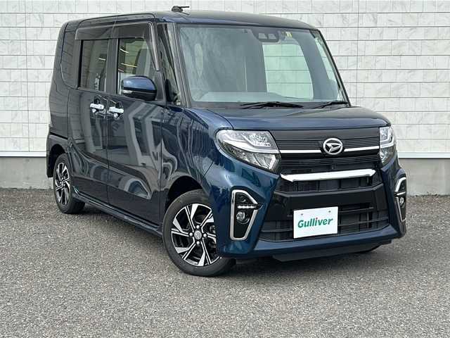 ダイハツ タント カスタム X セレクション 福島県 2020(令2)年 7.2万km レーザーブルークリスタルシャイン 4WD/純正9型ナビ/フルセグTV/Bluetooth/衝突軽減ブレーキ/全方位カメラ/両側パワースライドドア /シートヒーター/コーナーセンサー/ドライブレコーダー/オートライト/スマートキー