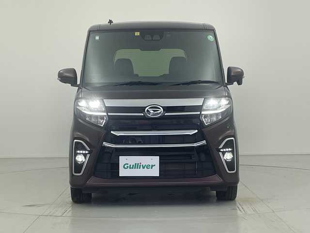 ダイハツ タント カスタム RS スタイルセレクション 奈良県 2022(令4)年 3万km プラムブラウンクリスタルマイカ 禁煙車/ターボ/純正９インチメモリナビ・フルセグTV/CD・DVD・Bluetooth/パノラマビューカメラ/両側パワースライドドア/LEDヘッドライト/レーダークルーズコントロール/ドライブレコーダー/ハーフレザーシート/前席シートヒーター/ETC/コーナーセンサー/GPSレーダー/電動パーキングブレーキ/シートバックテーブル/リアサンシェード