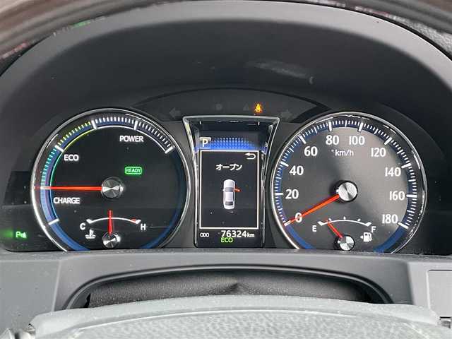 トヨタ クラウン ハイブリッド アスリートSJ-フロンティアLTD 香川県 2018(平30)年 7.7万km ブラック 登録時走行距離：76324km/メーカー純正ナビ/　CD DVD BT フルセグTV/バックカメラ/プリクラッシュセーフティシステム/レーンキープアシスト/レーダークルーズコントロール/オートハイビーム/オートライト/LEDヘッドライト/フォグランプ/電動格納ウィンカーミラー/ドアバイザー/ハーフレザーシート/パワーシート/シートヒーター/木目革巻きコンビステアリング/ステアリングスイッチ/ステアリングヒーター/MTモード付AT/アルミペダル/ビルトインETC/PWオールオート/純正フロアマット/プッシュスタート/スマートキー/スペアキー
