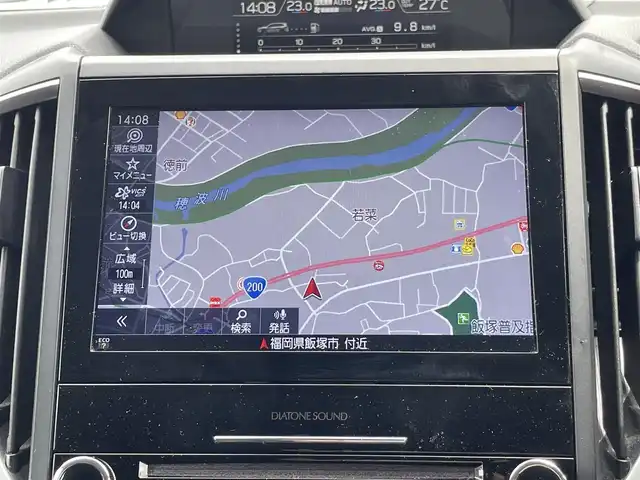 スバル フォレスター プレミアム 福岡県 2019(令1)年 7万km クリスタルブラックシリカ ・柿本改マフラー/・純正ナビ/　（DVD/フルセグテレビ/バックカメラ）/・ETC/・全席ヒートシーター/・ハンドルヒーター/・デジタルルームミラー/・SRH/・クルーズコントロール/・プッシュスタート/・ウィンカーミラー/・アイドリングストップ/・純正マット/・スタッドレスタイヤ　車載　(225/55R/18)