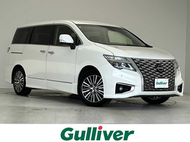 日産 エルグランド 250ハイウェイスターS 愛知県 2023(令5)年 4万km ピュアホワイトパール 衝突軽減システム/純正７型SDナビ/両側パワースライドドア/レーダークルーズコントロール/ワンセグ/CD/Bluetooth/バックカメラ/コーナーセンサー/純正アルミホイール/ブラインドスポットモニター/LEDヘッドライト/オートマチックハイビーム/ETC/ステアリングスイッチ/スマートキー/プッシュスタート