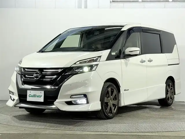 日産 セレナ ハイウェイスター 大阪府 2016(平28)年 4.4万km ブリリアントホワイトパール ProPILOT 純正9incナビTV 360カメラ 後席モニター デジタルインナーミラー ハーフレザー シートヒーター 両側パワースライドドア レーダーC 衝突軽減 パークアシスト クリアランスソナー リアオートエアコン