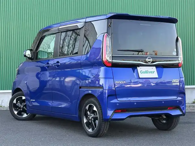 日産 ルークス HWS X プロパイロットED 宮城県 2021(令3)年 4.2万km アトランティックブルー 快適パックA/・プラズマクラスター付リアシーリングファン/・撥水加工シート/・パーソナルテーブル（後席）/・USBソケット（助手席シートバック）/・ロールサンシェード（リアドア）/＝＝＝/プロパイロット/インテリジェントエマージェンシーブレーキ/踏み間違い衝突防止アシスト/車線逸脱防止支援システム/車線逸脱警報/前方衝突予測警報/ふらつき警報/標識検知機能/コーナーセンサー/純正9インチナビ（MM320D-L）/・CD/DVD/・Bluetooth/・フルセグTV/ドライブレコーダー/ハンズフリー両側パワースライドドア/ステアリングスイッチ/電動パーキングブレーキ/ブレーキホールド/アダプティブLEDヘッドランプ/フォグランプ/オートライト/スマートキー＆プッシュスタート/電動格納ミラー/純正14インチAW/純正ドアバイザー/純正フロアマット/W/サイド/カーテン/ニーエアバッグ