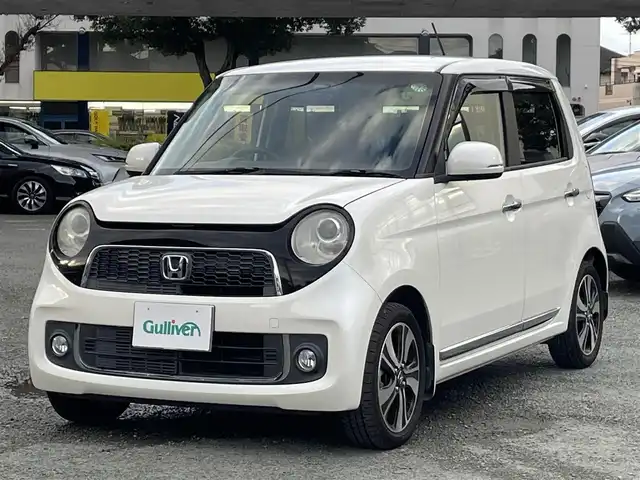 ホンダ Ｎ ＯＮＥ プレミアム ツアラー Lパッケージ 熊本県 2013(平25)年 5.7万km プレミアムホワイトパール ワンオーナー/プッシュスタート/社外ナビ/バックカメラ/ETC/ドライブレコーダー/純正15インチAW/クルーズコントロール/パドルシフト/ディスチャージヘッドライト/オートライト/フォグライト/横滑り防止装置/ウィンカーミラー/フロアマット/ドアバイザー/新車保証書/取扱説明書/スマートスペアキー×1本