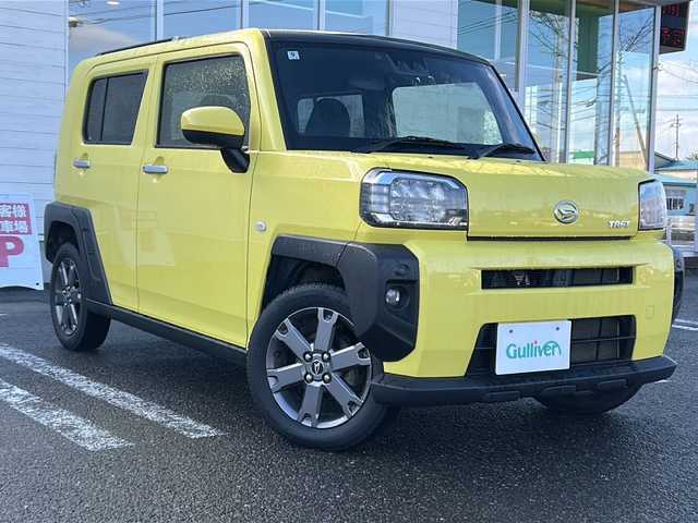 ダイハツ タフト G ターボ 秋田県 2020(令2)年 6.7万km レモンスカッシュクリスタルM 純正メモリナビ/純正BT、CD、DVD、TV/純正15インチAW/前後コーナーセンサー/４WD/スペアキー/保証書、取説