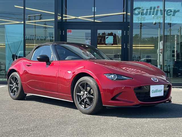マツダ ロードスター S 鹿児島県 2023(令5)年 1.4万km ソウルレッドクリスタルM MT/純正オーディオ/オートライト/パワーウィンドウ/ETC搭載/ABS/盗難防止装置/レーンアシスト/衝突軽減システム/パーキングアシスト/オートワイパー/USB入力端子/AUX/ダブルエアバック