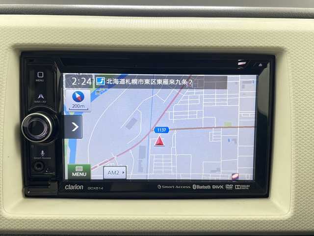 マツダ キャロル GS 道央・札幌 2015(平27)年 2.5万km フィズブルーパールM ・４WD/・デュアルセンサーブレーキサポート/・横滑り防止装置/・純正ナビ（GCX514）/・Bluetooth/CD/DVD/・USB/ワンセグTV/・シートヒーター運転席/助手席/・リモコンキー/・スペアキー１本/・盗難防止装置/・ABS/・ETC/・アイドリングストップ/・Wエアバッグ/・積込サマータイヤ