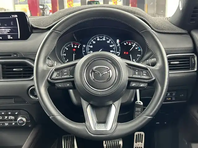 マツダ ＣＸ－５ XD エクスクルーシブモード 愛知県 2019(平31)年 6.6万km スノーフレイクホワイトパールマイカ 禁煙車/ディーゼル/ターボ/純正7インチナビ/（AM/FM/Bluetooth/フルセグTV/CD/DVD/USB)/全方位カメラ/BOSEサウンド/デジタルインナーミラー/i-ACTIVESENSE/・衝突軽減ブレーキ/・レーダークルーズコントロール/・クリアランスソナー/・ブラインドスポットモニター/・レーンキープアシスト/・オートマチックハイビーム/・誤発進抑制機能/ヘッドアップディスプレイ/ETC/本革シート/シートヒーター/シートベンチレーション/パワーシート/メモリシート/パワーバックドア/純正19インチアルミホイール/スマートキー/プッシュスタート/スペアキー有/LEDヘッドライト/オートライト/アイドリングストップ/横滑り防止装置/電子パーキングブレーキ/オートホールド